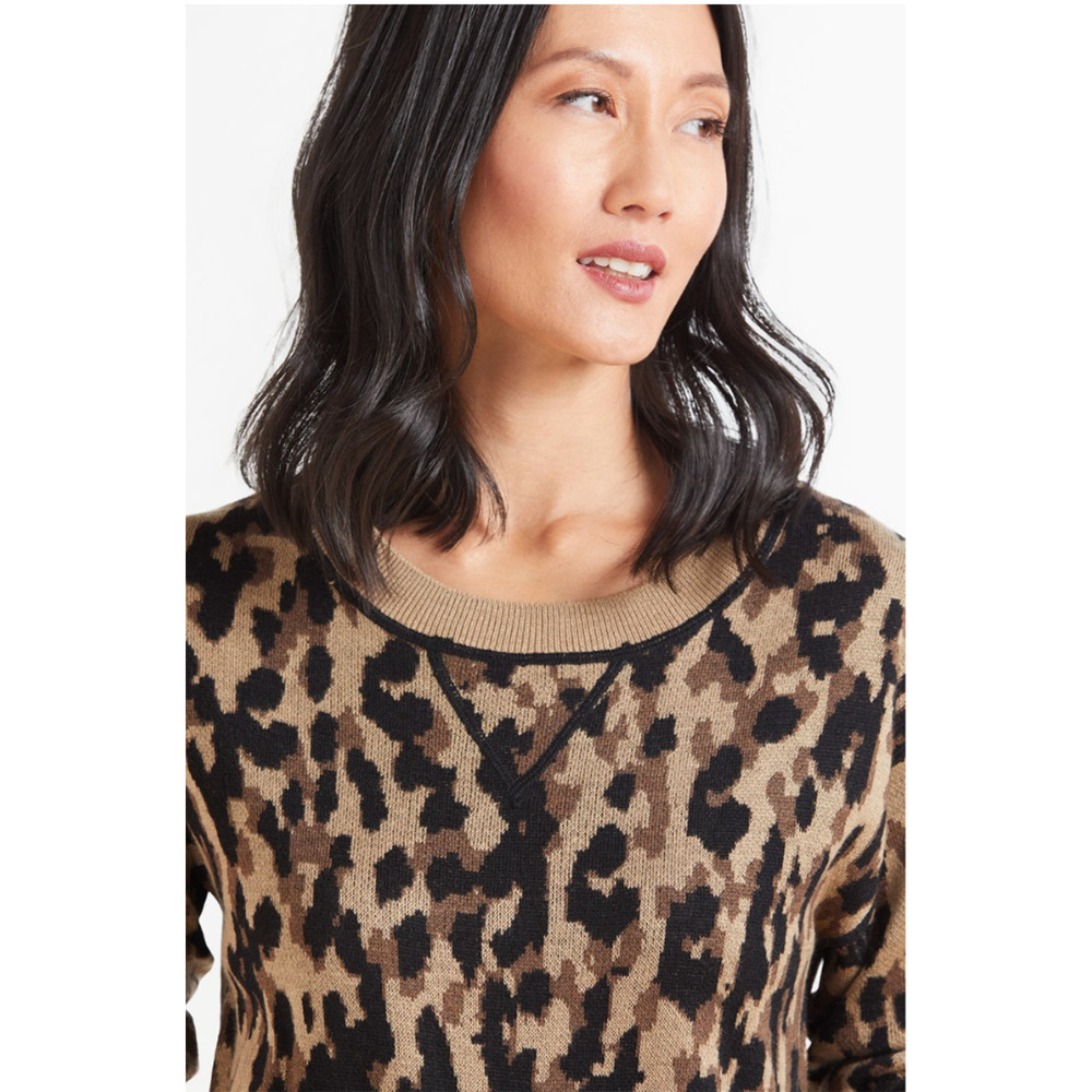 JOHN & JENN Evereve Wes Camo Pullover Sweater // XS - Picture 2 of 11